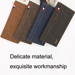 Sleek MenBense Matte Leather Wallet - Spacious and Stylish Unisex Design