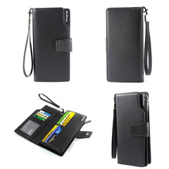 Men's Stylish PU Leather Large Capacity Wallet - Fashionable Business Handbag