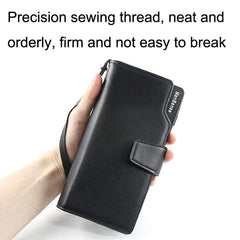 Men's Stylish PU Leather Large Capacity Wallet - Fashionable Business Handbag