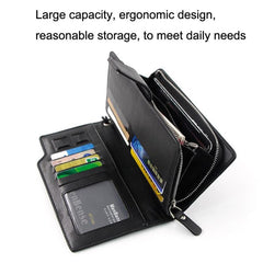 Men's Stylish PU Leather Large Capacity Wallet - Fashionable Business Handbag