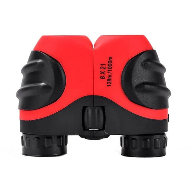 Children Mini HD Binoculars 8X21 For Outdoor Explorers - red compact kid-friendly 8x21 rubber-ABS binoculars for parks and nature