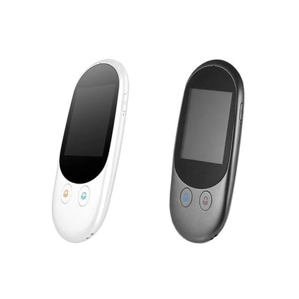 Compact Voice Translator for Travelers' Daily Interactions lightweight handheld device in white and black for real-time speech and text translation