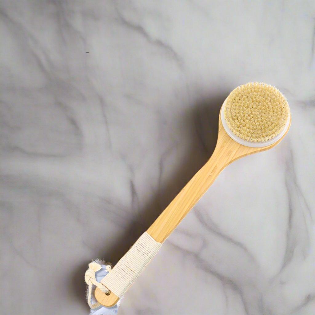 Exfoliating Bamboo Back Brush with Natural Bristles