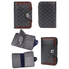 Men's Stylish 3-Fold Wallet with Magnetic Closure and Ample Storage