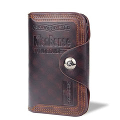 Men's Stylish 3-Fold Wallet with Magnetic Closure and Ample Storage