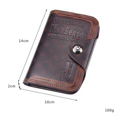 Men's Stylish 3-Fold Wallet with Magnetic Closure and Ample Storage