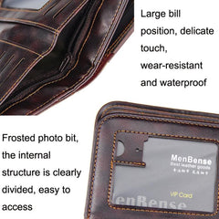 Men's Stylish 3-Fold Wallet with Magnetic Closure and Ample Storage