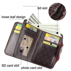 Men's Stylish 3-Fold Wallet with Magnetic Closure and Ample Storage