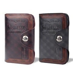 Men's Stylish 3-Fold Wallet with Magnetic Closure and Ample Storage