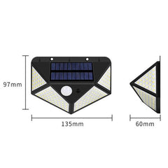 Lámpara de pared LED solar con inducción corporal que brilla en todo el hogar y el jardín