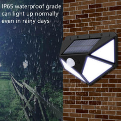 Solar-Powered Motion Sensor Outdoor Wall Lamp for Garden Illumination