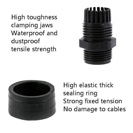 Waterproof Sealed Cable Fixed Joints in 50-Piece Box - PA material waterproof dustproof cable clamp and sealing ring image