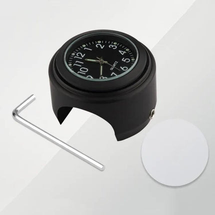 Aluminum Alloy Motorcycle Handlebar Clock Silver Shell For Riding
