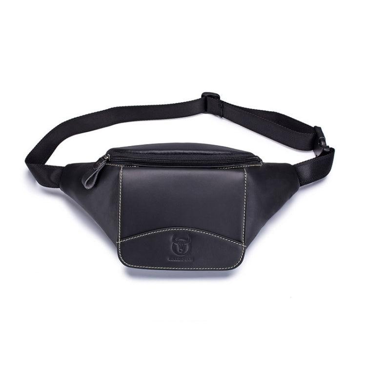 BULL CAPTAIN Men's Leather Waist Bag with High Capacity and Multifunctional Design