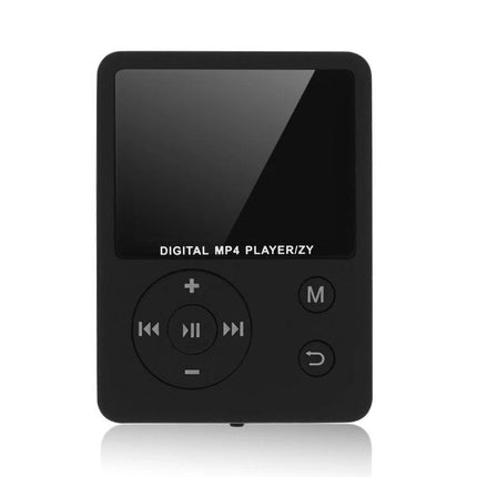 Portable MP4 Music Player with Lyrics Synchronization and FM Radio black compact device with 1.8-inch TFT display and control pad