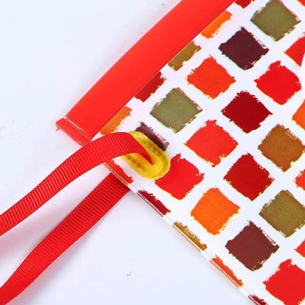 Baby EVA Wet Wipes Bag Portable For Travel Diaper Bag colorful patterned pouch with red strap and handle, slim travel wipes case