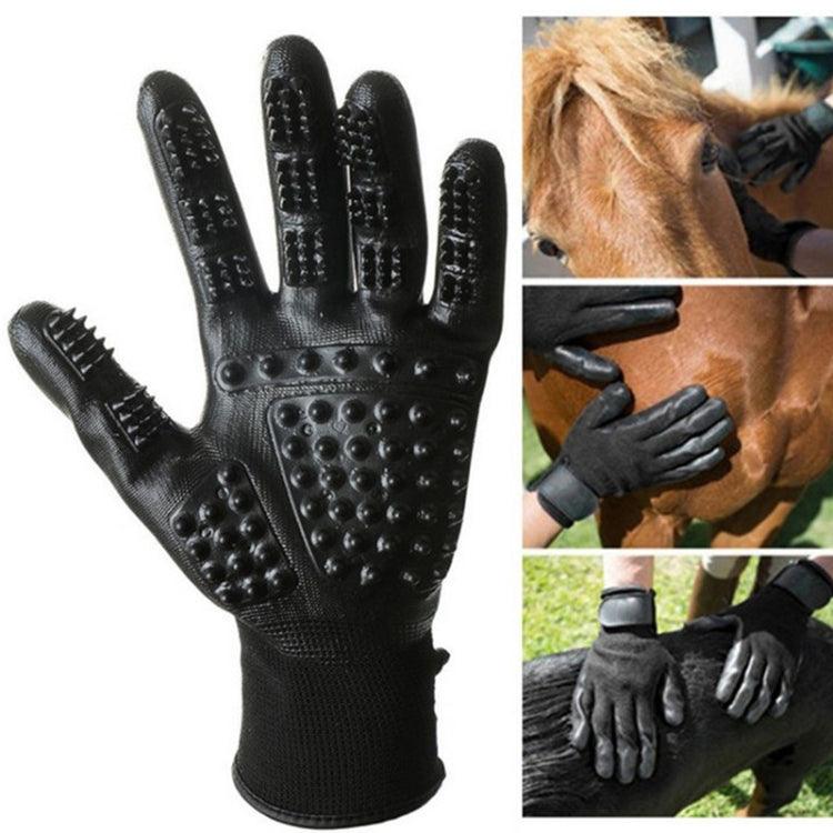 Pet Pampering Massage Gloves for Effortless Hair Removal and Cleaning