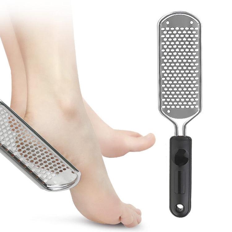 Stainless Steel Foot Exfoliator and Grinding Tool with Comfortable Handle Big Hole Smiles (Black)