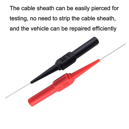 Multimeter Probe for Daily Auto and Electrical Checks - red and black insulated piercing test probes for non‑destructive automotive and electrical diagnostics