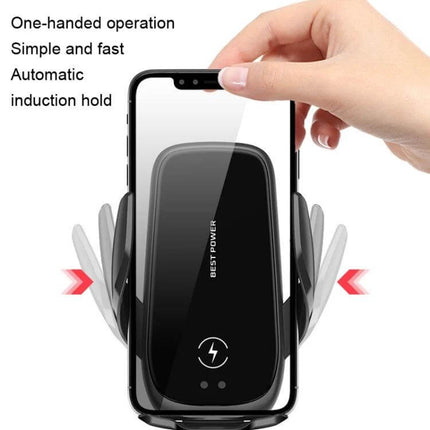 M11 Car Wireless Charging Bracket For Phones Easy Mount showing one-handed automatic induction hold and 360-degree adjustable rotation