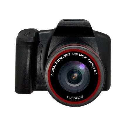 Portable 16X Zoom Digital Camera for Everyday Photography – compact black camera with large zoom lens, electronic anti-shake, travel and family use