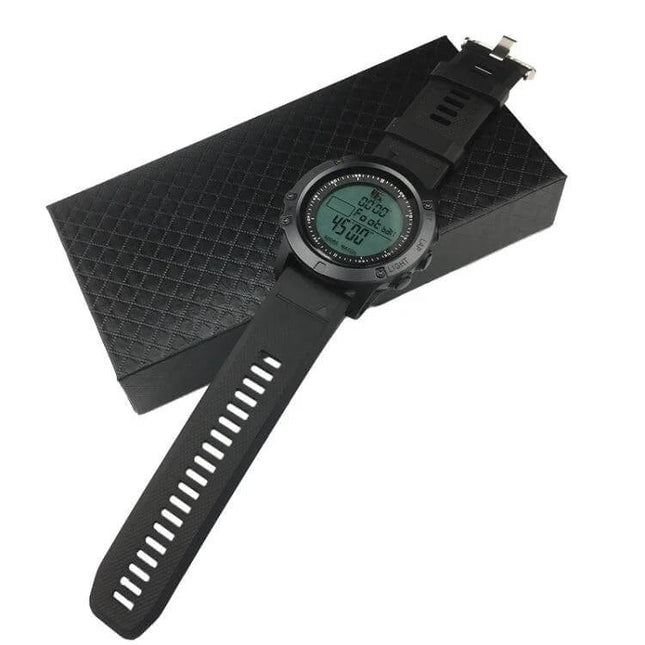 YS Luminous Football Referee Stopwatch for Games and Training - black luminous stopwatch with large digital display on strap