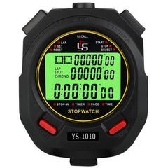 Luminous 3-Row Stopwatch Timer with Durable Design for Training and Referee Use