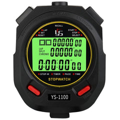 Luminous 3-Row Stopwatch Timer with Durable Design for Training and Referee Use