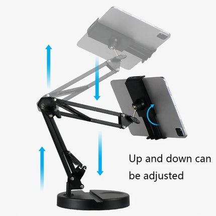 Compact Folding Stand for Everyday Home Device Holding adjustable 360° arm for hands-free smartphone and tablet use at desk