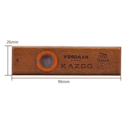 Portable Wooden Kazoo for Travel and Daily Entertainment - compact natural wood kazoo 96mm x 26mm for pocket-sized fun