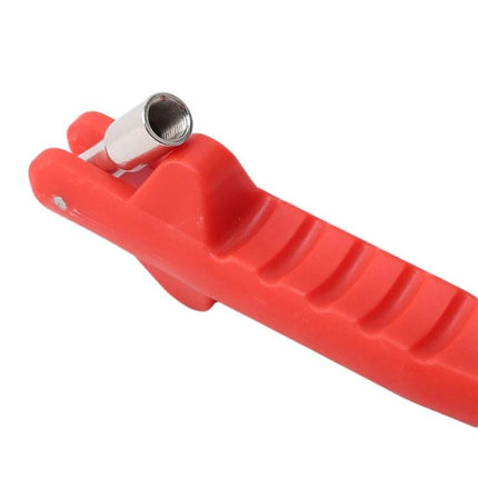 Practical Tool for Everyday Car Tire Valve Maintenance - red valve removal tool with threaded front port for safe installation
