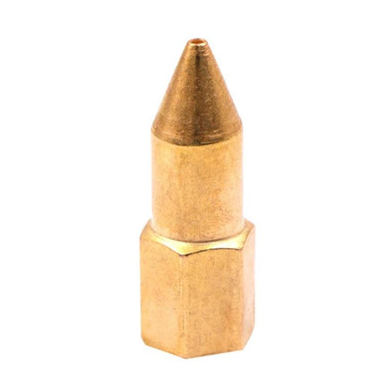 Essential copper grease fittings for vehicle and tool maintenance - close-up of single copper grease fitting on white background