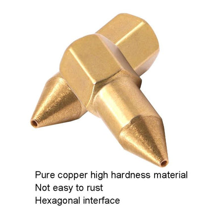 Essential copper grease fittings for vehicle and tool maintenance - pair of pure copper hex grease nipples for rust‑resistant lubrication