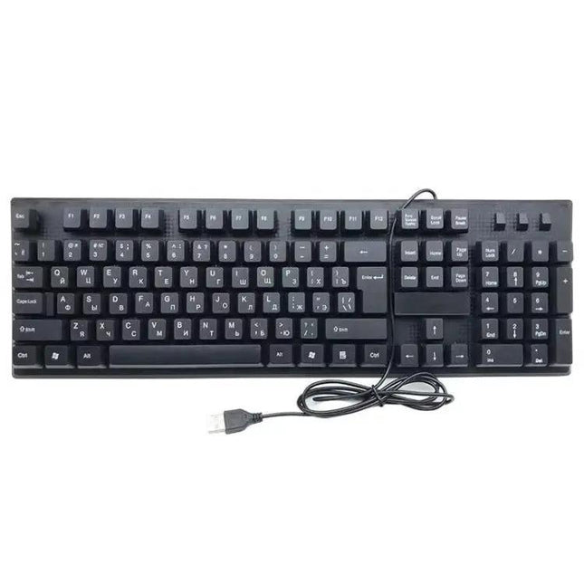 108-Key Wired USB Keyboard for Everyday Computer Use with Language Options