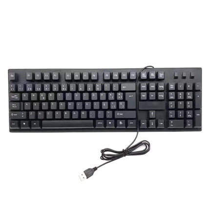 108-Key Wired USB Keyboard for Everyday Computer Use with Language Options