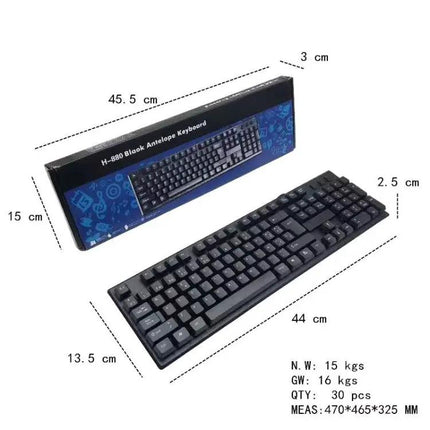 108-Key Wired USB Keyboard for Everyday Computer Use with Language Options
