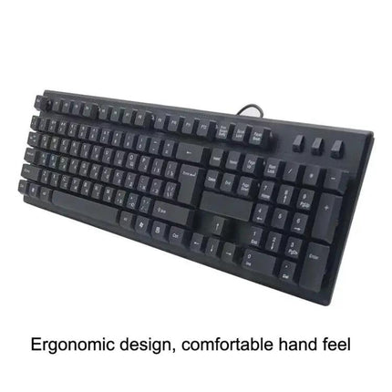 108-Key Wired USB Keyboard for Everyday Computer Use with Language Options