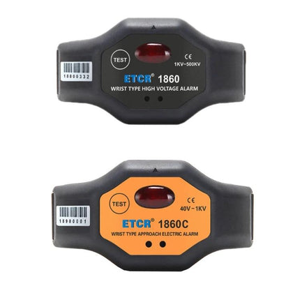 ETCR Non-Contact High Voltage Alarm for Electrician Safety Detection wrist-type detector shown front view with test button and LED indicator