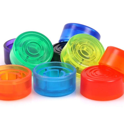 Protective Caps for Guitar Pedals in Everyday Musician Use - colorful ABS knob and jack caps to protect pedals from scratches and minor impacts