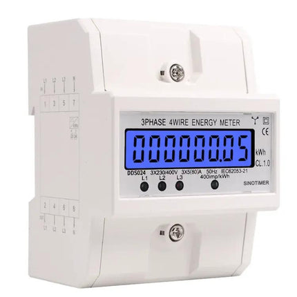 SINOTIMER Three-Phase Backlit Rail Electricity Meter for Monitoring