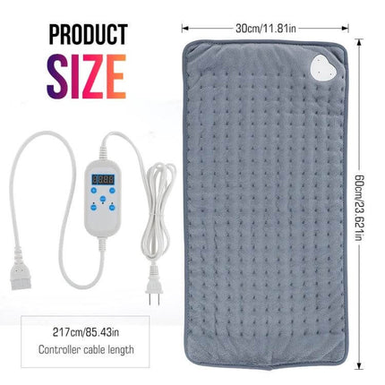 Heating Pad With Temperature Control For Pain Relief - large 30x60cm gray electric heating pad with digital 9-level controller and timer for muscle pain