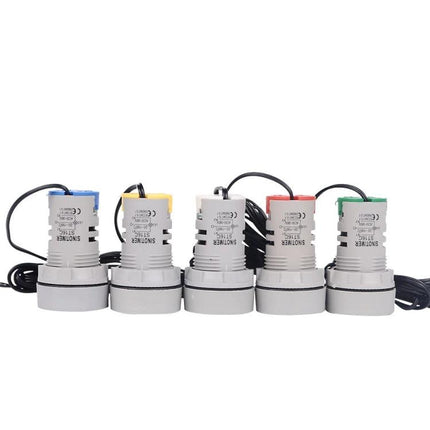 Sinotimer Compact Temperature Indicator for Daily Monitoring showing five compact temperature sensors with colored caps for fridge and machinery checks