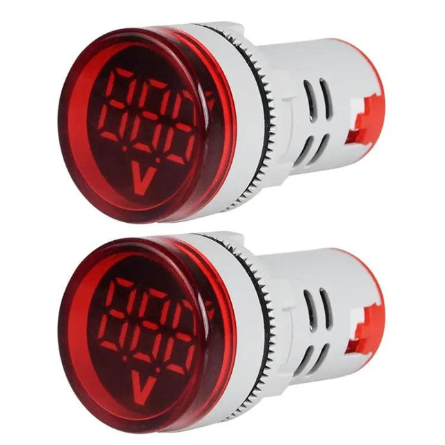 22mm Round DC Voltage Indicator for 6-100V Monitoring