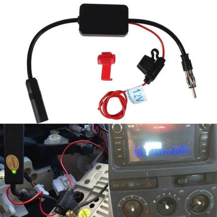 Car DAB AM FM Radio Antenna for Vehicle Signal Reception compact inline copper antenna kit for improved AM FM DAB reception in cars