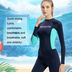 Lycra Quick-Dry Waterproof Wetsuit for Women - Full Body Sun Protection and Comfortable Fit