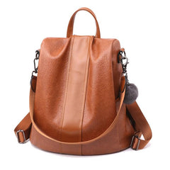 Elegant Retro PU Leather Women's Backpack with Adjustable Straps