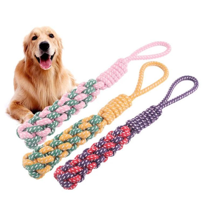Essential cotton rope toys for your dog's daily playtime - braided non-toxic tug toys set with loops for chewing and fetch