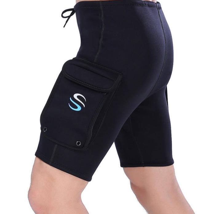 Neoprene Dive Shorts with Dual Pockets for Rafting and Rowing