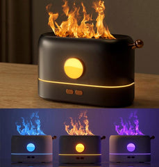 Flame Simulation Aroma Diffuser and Humidifier with Atmosphere Light