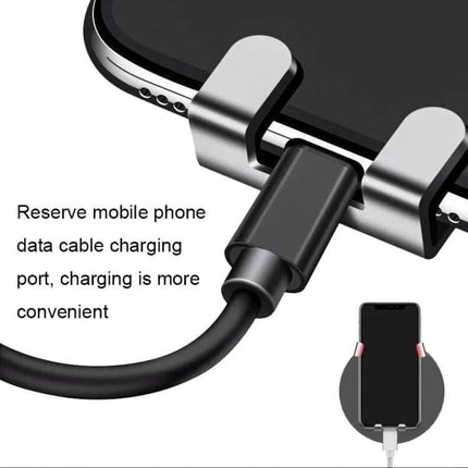 Universal Aluminum Gravity Car Phone Holder For Hands Free Driving - aluminum gravity car mount holding phone with charging cable access